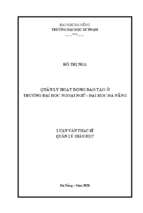 Quản lý hoạt động đào tạo ở trường đại học ngoại ngữ   đại học đà nẵng.