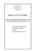 Viện trợ phát triển chính thức (oda) nhật bản dành cho việt nam (1992 2014).