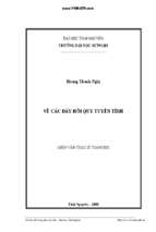 Về các dãy hồi quy tuyến tính