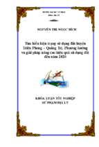 Tìm hiểu hiện trạng sử dụng đất huyện triệu phong – quảng trị. phương hướng và giải pháp nâng cao hiệu quả sử dụng đất đến năm 2020.