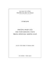 Phương pháp giải bài toán khoảng cách trong hình học không gian..