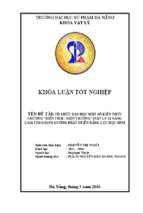 Tổ chức dạy học một số kiến thức chương “điện tích   điện trường” (vật lý 11 nâng cao) theo định hướng phát triển năng lực học sinh.