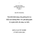 Tìm hiểu hiện trạng rừng phòng hộ ven biển nam quảng bình. các giải pháp quản lí và phát triển vốn rừng ven biển.