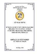 Sử dụng sơ đồ tư duy trong dạy học hóa vô cơ lớp 10   cơ bản ở trường trung học phổ thông theo hướng tích cực.