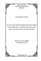Xây dựng hệ thống đề kiểm tra định kì theo chuẩn kiến thức và kỹ năng hóa học phần kim loại lớp 12 nâng cao trường thpt.