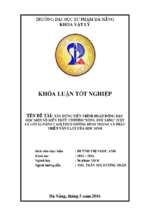 Xây dựng tiến trình hoạt động dạy học một số kiến thức chương “sóng ánh sáng” (vật lý lớp 12 nâng cao) theo hướng hình thành và phát triển năng lực của học sinh..