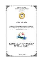 Sử dụng các phương pháp dạy học tích cực để phát triển năng lực bản đồ cho học sinh trong dạy học địa lý lớp 11.