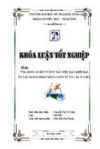 Ứng dụng sơ đồ tư duy vào việc dạy kiểu bài ôn tập trong phân môn luyện từ và câu ở lớp 5.