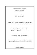 Tích nửa trực tiếp và ứng dụng.