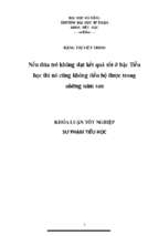 Tìm hiểu nội dung và phương pháp dạy học các yếu tố thống kê trong môn toán cho học sinh tiểu học.