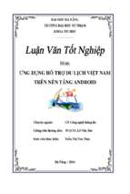 Ứng dụng hỗ trợ du lịch việt nam trên nền tảng android.