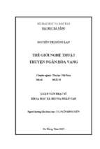 Thế giới nghệ thuật truyện ngắn hòa vang.