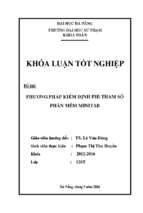 Phương pháp kiểm định phi tham số   phần mềm minitab.