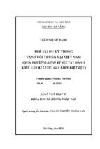 Thể tài du ký trong văn xuôi trung đại việt nam (qua thượng kinh ký sự, tây hành kiến văn kỉ lược, giá viên biệt lục)...