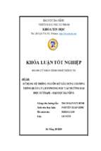 Sử dụng hệ thống nguồn mở xây dựng chương trình quản lý lịch phòng học tại trường đại học sư phạm   đại học đà nẵng.