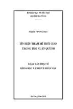 Tín hiệu thẩm mĩ thời gian trong thơ xuân quỳnh.