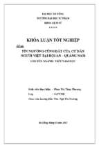 Tín ngưỡng cúng đất của cư dân người việt tại hội an   quảng nam.