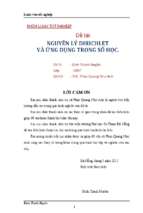 Nguyên lý dirichlet và ứng dụng trong số học.