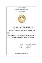 Tìm hiểu và xây dựng ứng dụng nhật ký bé yêu trên hệ điều hành ios.