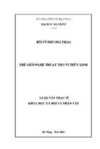 Thế giới nghệ thuật thơ vi thùy linh.