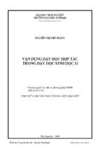 Vận dụng dạy học hợp tác trong dạy học sinh học 11