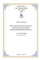 Thiết kế tiện ích hỗ trợ dạy học hóa học ở trường trung học phổ thông tích hợp trong microsoft powerpoint