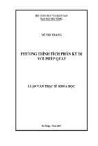 Phương trình tích phân kỳ dị với phép quay.