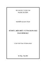 Số phức, biến phức và ứng dụng giải toán hình học.