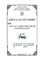 Sáng tác ca khúc theo chủ đề cho trẻ mẫu giáo.