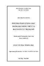 Phương pháp lượng giác trong bất đẳng thức và bài toán cực trị đại số..