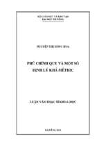Phủ chính quy và một số định lý khả mêtric..