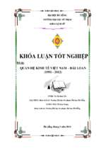 Quan hệ kinh tế việt nam – đài loan (1991   2012).