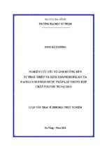 Nghiên cứu yếu tố ảnh hưởng đến sự phát triển và hình thành biofilm của  bacillus subtilis được phân lập trong hợp chất polyme ngoại bào.
