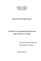 Tìm hiểu cơ sở hạ tầng giao thông đô thị trong phát triển du lịch ở đà nẵng.