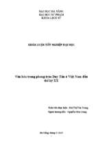 Văn hóa trong phong trào duy tân ở việt nam đầu thế kỷ xx.