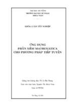 Ứng dụng phần mềm mathematica cho phương pháp tiếp tuyến.