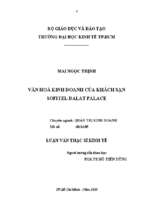 Văn hóa kinh doanh của khách sạn sofitel dalat palace