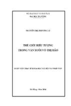 Thế giới biểu tượng trong văn chương võ thị hảo...