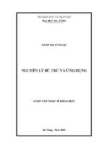 Nguyên lý bù trừ và ứng dụng..