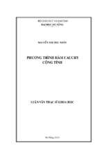 Phương trình hàm cauchy cộng tính.