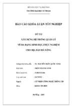 Xây dựng hệ thống quản lý về đa dạng sinh học, thực nghiệm cho địa bàn đà nẵng.