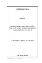 Xác định hàm lượng crom và đồng trong chè xanh ở thái nguyên phương pháp phổ hấp thụ nguyên tử