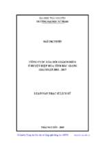 Luận văn lịch sử việt nam công cuộc xóa đói giảm nghèo ở huyện hiệp hòa, tỉnh bắc giang giai đoạn 2001 2017