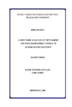 A discourse analysis of vietnamese and english business contracts in binh duong province