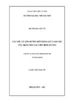 Các yếu tố ảnh hưởng đến động lực làm việc của nhân viên tại vnpt bình dương