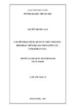 Cải tiến hoạt động quản lý chất thải rắn sinh hoạt trên địa bàn thị xã bến cát, tỉnh bình dương