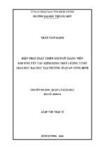 Biện pháp phát triển đội ngũ giảng viên đáp ứng yêu cầu kiểm định cơ sở giáo dục ở trường sĩ quan công binh