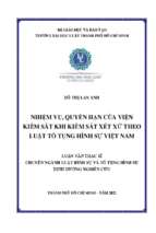 Nhiệm vụ, quyền hạn của viện kiểm sát khi kiểm sát xét xử theo luật tố tụng hình sự việt nam