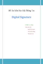 Đồ án môn bảo mật thông tin digital signature.