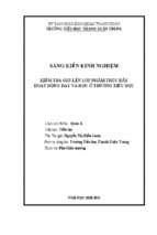 Skkn kiểm tra giờ lên lớp nhằm thúc đẩy hoạt động dạy và học ở trường tiểu học (năm 2021)